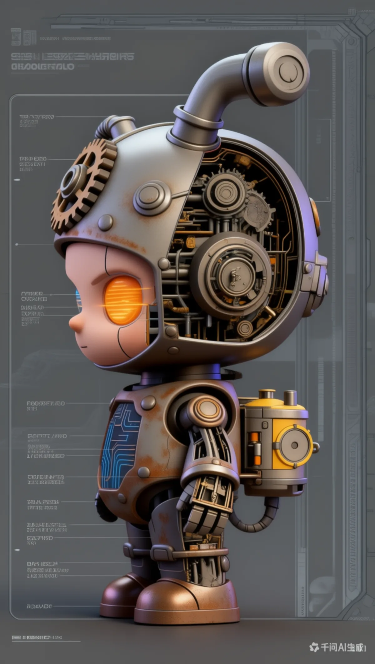 RUST-BABY art toy render 8